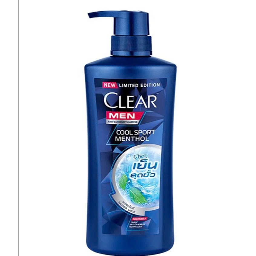 1 chai Dầu gội đầu Clear Men sạch gàu. Dầu gội Clear men Bạc hà mát lạnh/ Sạch sâu/Sạch Gàu 390ml ch