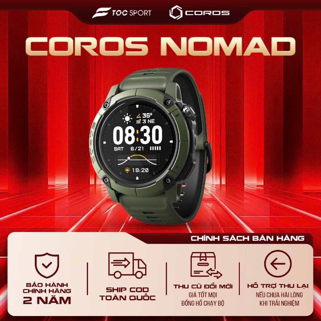 Đồng hồ thể thao GPS Coros Nomad - Hàng chính hãng