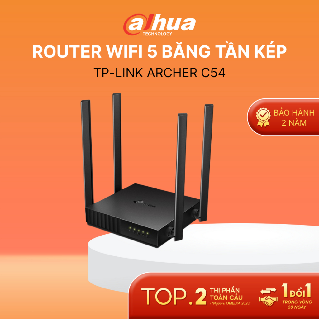 Router Wifi TP-Link Archer C54 Băng Tần Kép Chuẩn AC1200