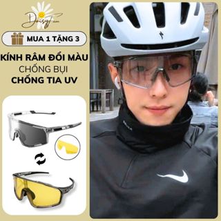 Mắt kính đổi màu phối kính đi đêm nam nữ bảo vệ mắt chống tia uv bụi đi đường mưa kính thể thao chạy bộ đi xe đạp xe máy