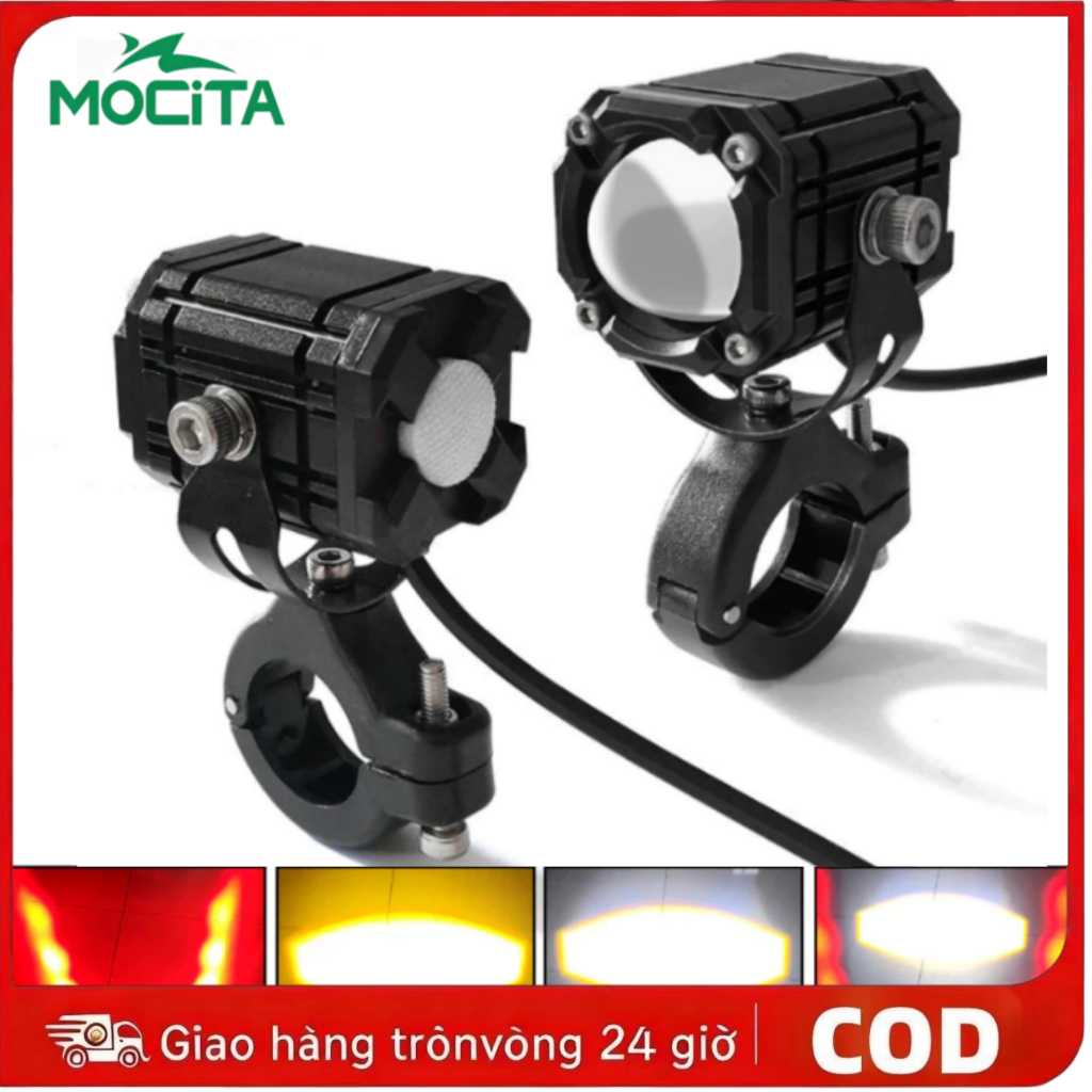 Đèn Trợ Sáng Mini W2 - Chống Nước, 4 chế độ