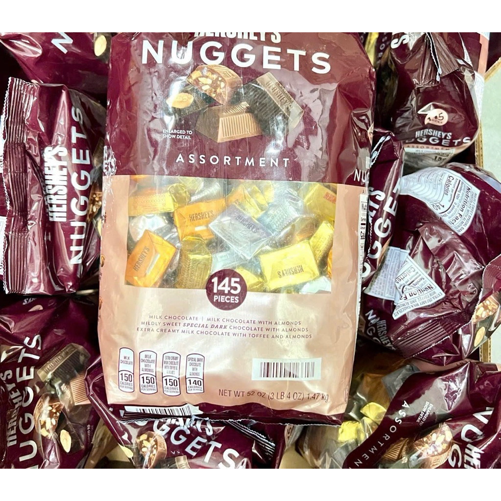 Kẹo socola Hersheys Nuggets Kisses của Mỹ bịch to 1.47kg