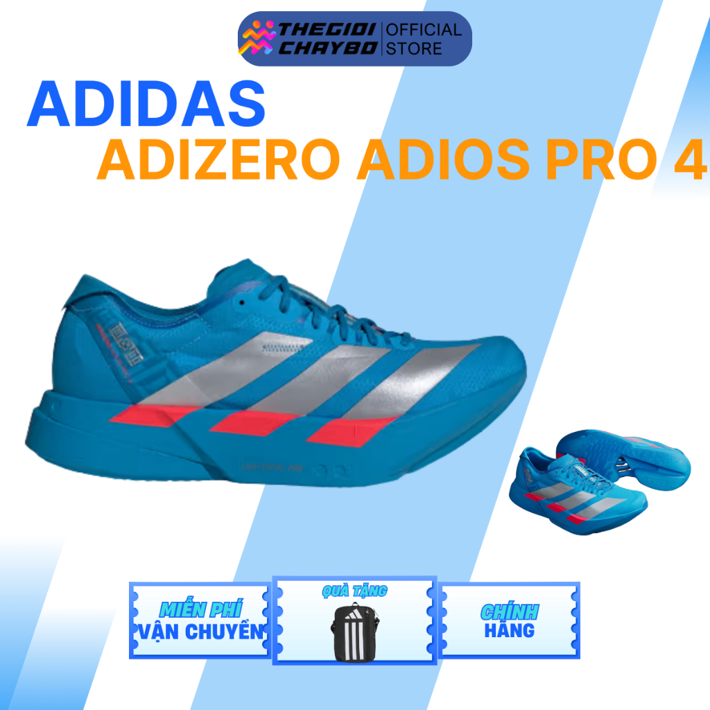 Giày Chạy Bộ Adidas Adizero Adios Pro 4 Nam – Sola Blue | LightstrikePro + Carbon EnergyRods