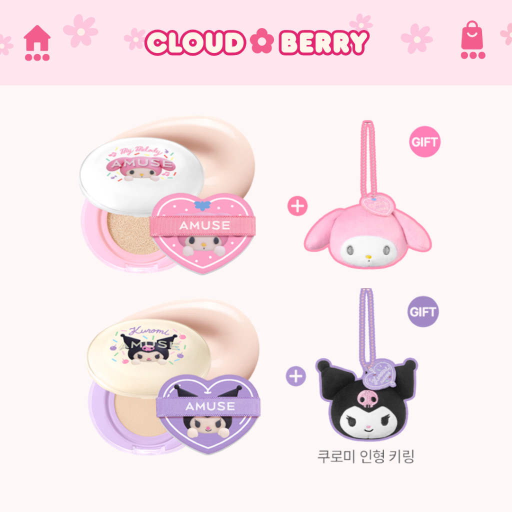 [KHÔNG KÈM LÕI PHỤ] Set Cushion AMUSE My Melody Edition Plan Ceramic Skin Perfect