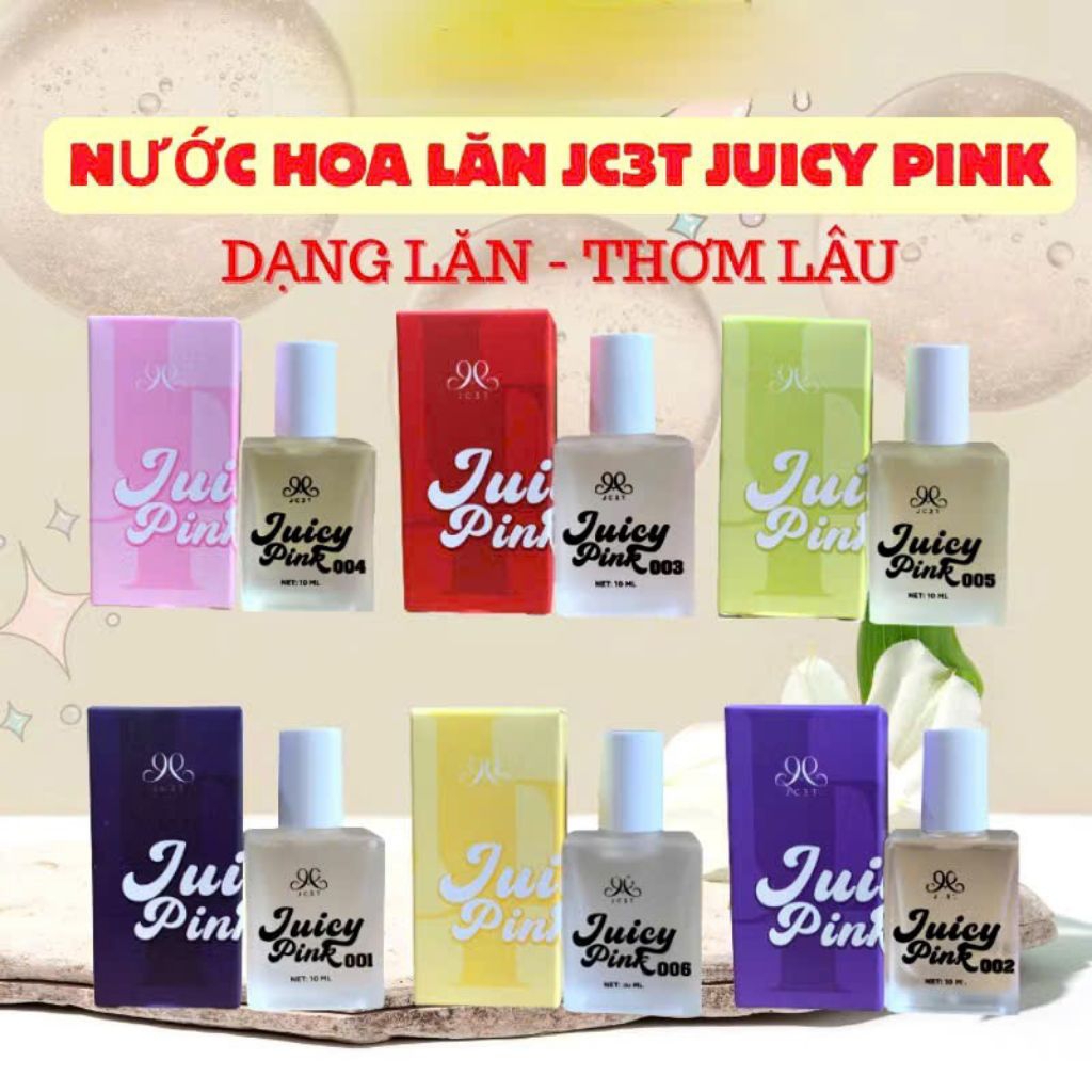 [CHÍNH HÃNG 💯%] Nước Hoa JC3T Juicy Pink Dạng Lăn 10ml