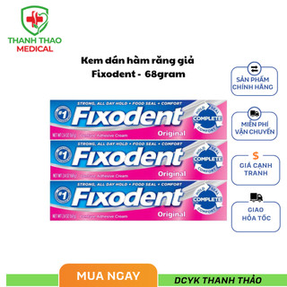 [Chính hãng] Kem dán hàm răng giả Fixodent -  68gram