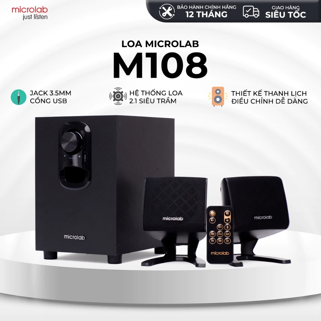 Loa Microlab M108 2.1 - Hàng chuẩn chính hãng bảo hành 12 tháng