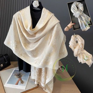Khăn Choàng Hoạ Tiết 2 Mặt Nhẹ Nhàng, Phong Cách Châu Âu Chất Cashmere Giả Size 180x65