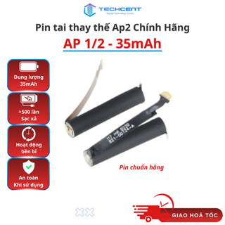 Pin Zin 35mAh Cho Tai Nghe AP1 / AP2 Chuẩn Loại Tốt, Thời Lượng Lâu Hơn Pin Nguyên Bản
