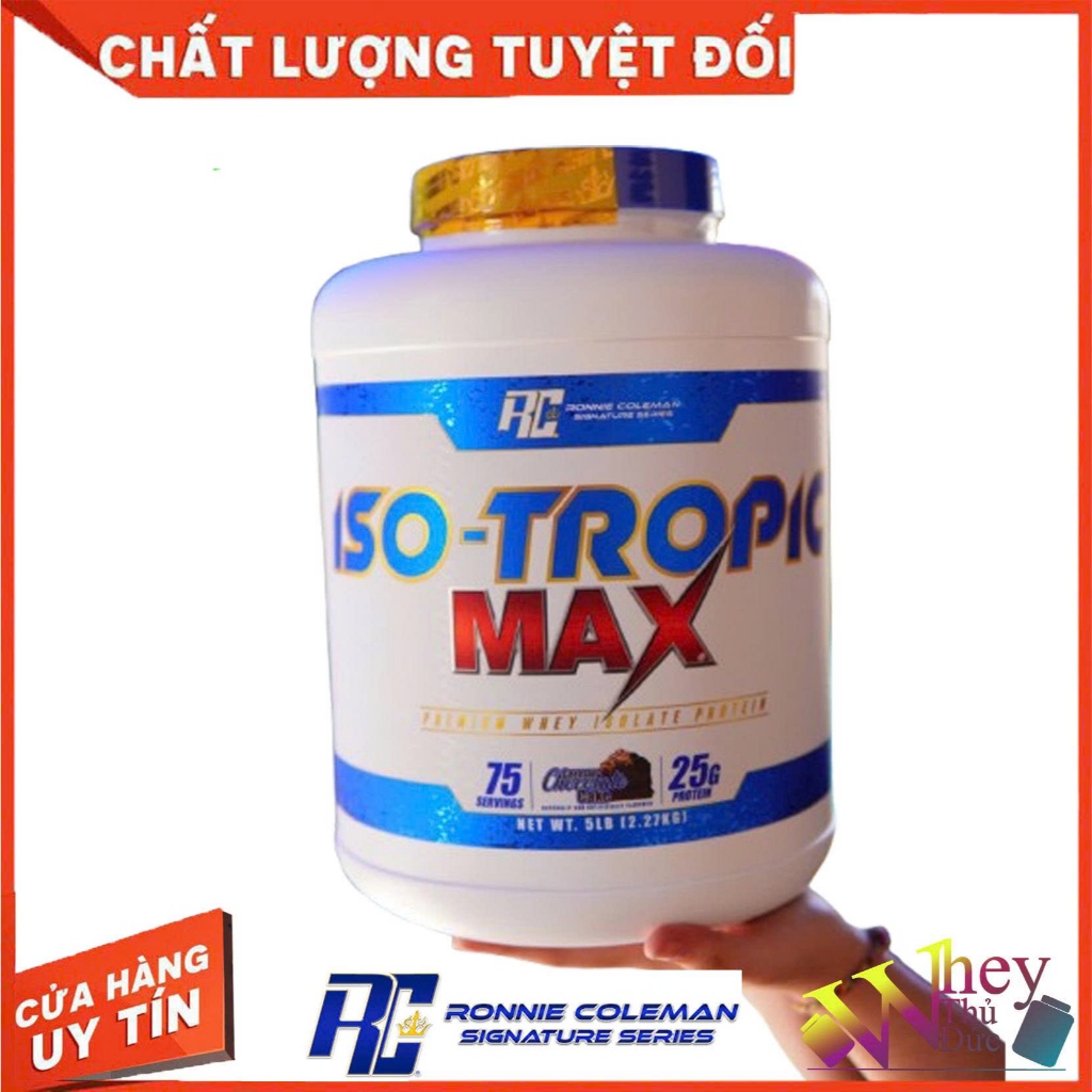 Whey Iso Tropic Max Ronnie Coleman 5lbs (75 lần dùng) 100% Whey Protein Isolate Tinh Khiết