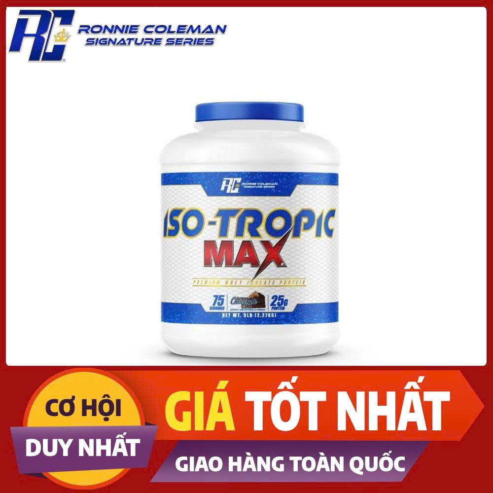 Whey Iso Tropic Max Ronnie Coleman 5lbs (75 lần dùng) 100% Whey Protein Isolate Tinh Khiết