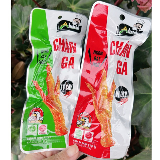 Combo 10 chân gà cay Alishan 40g ủ vị thơm ngon, chân gà to đậm vị. Chân gà Việt Nam