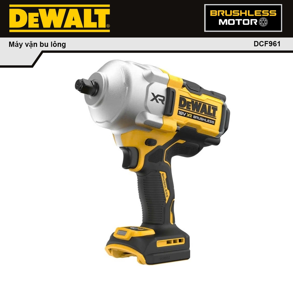 Máy Vặn Bulong Dùng Pin 1/2 Inch DeWalt DCF961 – Lực Mở 2.372Nm, Công Suất 870W, Chuyên Cơ Khí Nặng