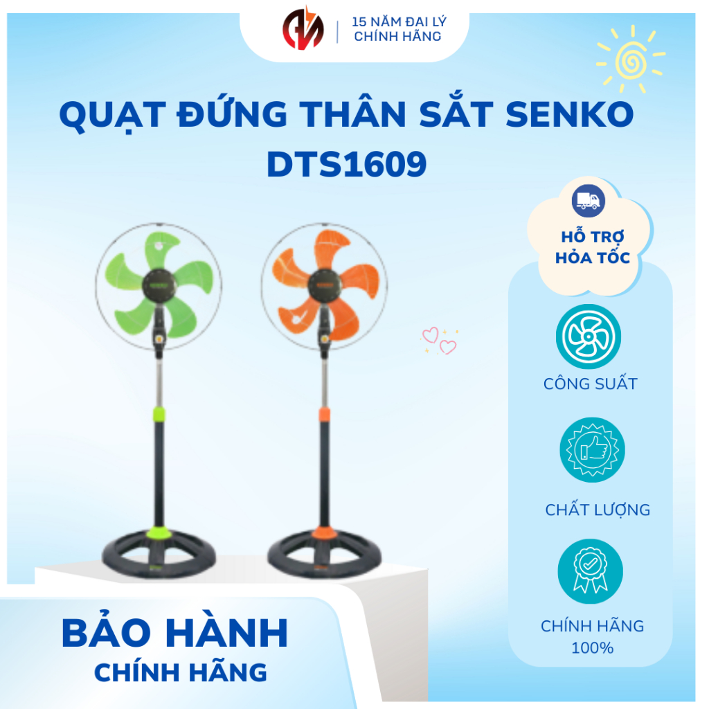 Quạt Đứng Thân Sắt Senko DTS1609