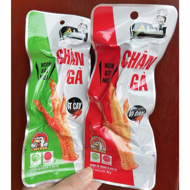 Combo 30, 40 chân gà cay Alishan 40g chân to ủ vị thơm ngon. Chân gà Việt Nam