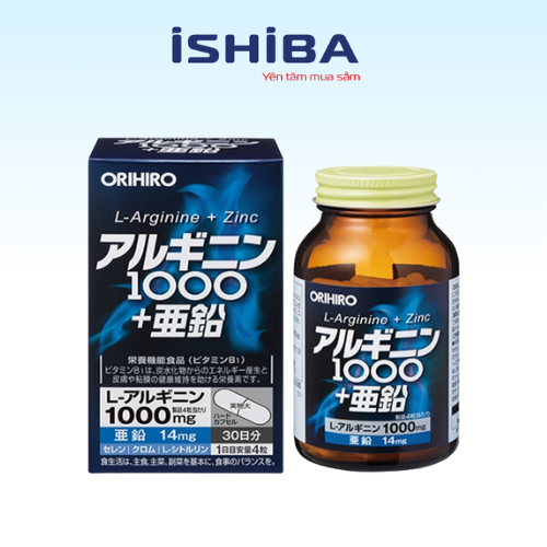 Thực Phẩm Bổ Sung Arginine 1000 Nhật Bản 120 Viên Hỗ Trợ Tăng Cường Sức Khỏe