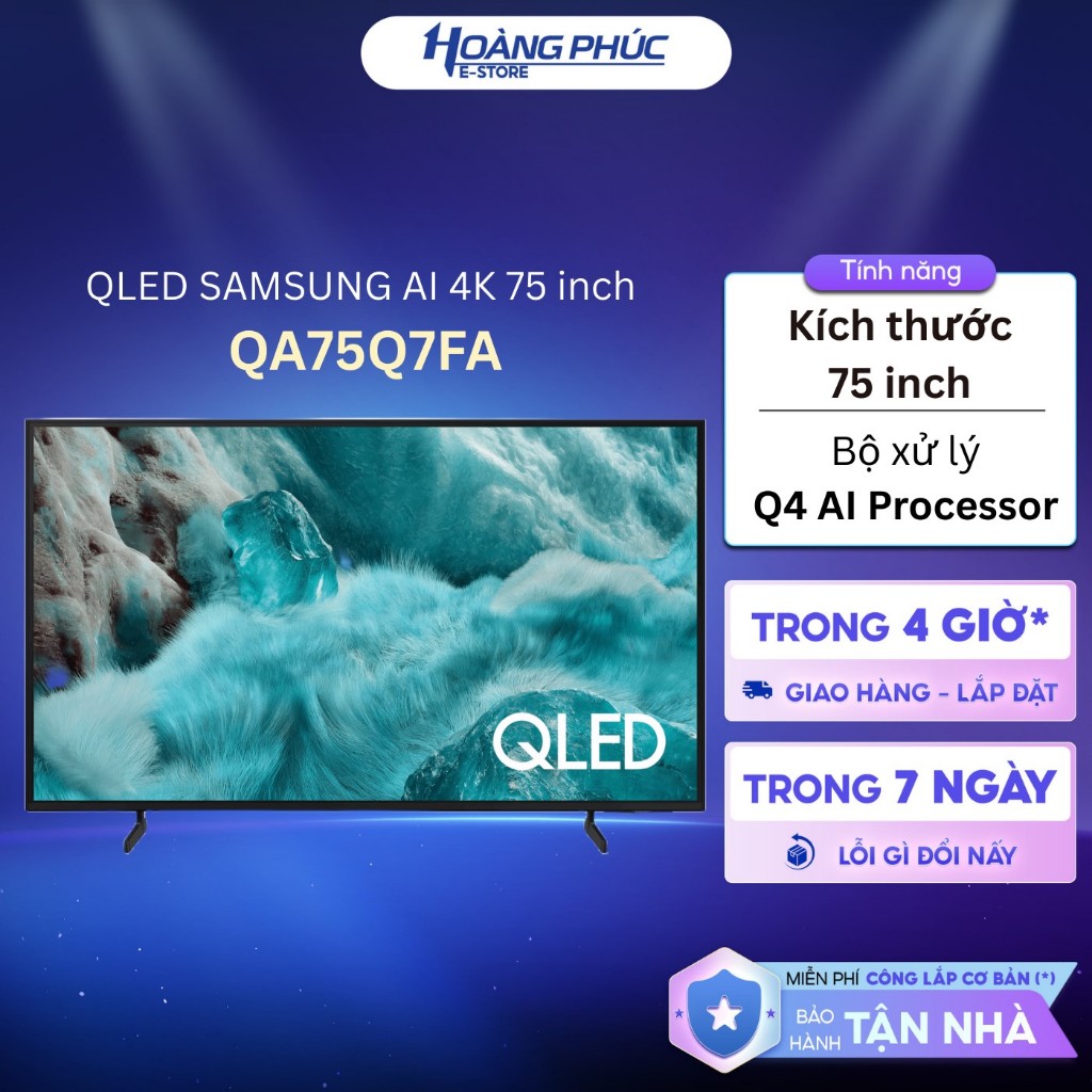 QA75Q7FA - SAMSUNG 75 Inch QLED Q7FA 4K Vision AI Smart TV (2025) QA75Q7FAAKXXV