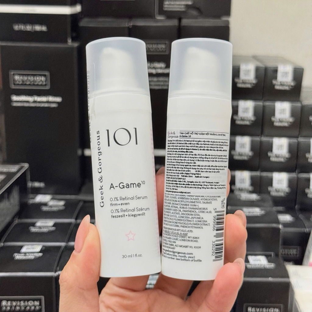 [Geek&Gorgeous ]Tinh chất chống lão hóa A-Game 10 với 0.1% Retinal và A- Game 5 vs 0,05% Retinal Gee