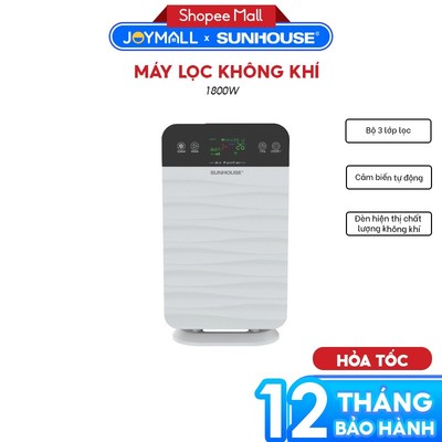Máy Lọc Không Khí Sunhouse SHD-15AP9715, Hàng Chính Hãng, Diện Tích 20m2, 3 Lớp Màng Lọc - JoyMall