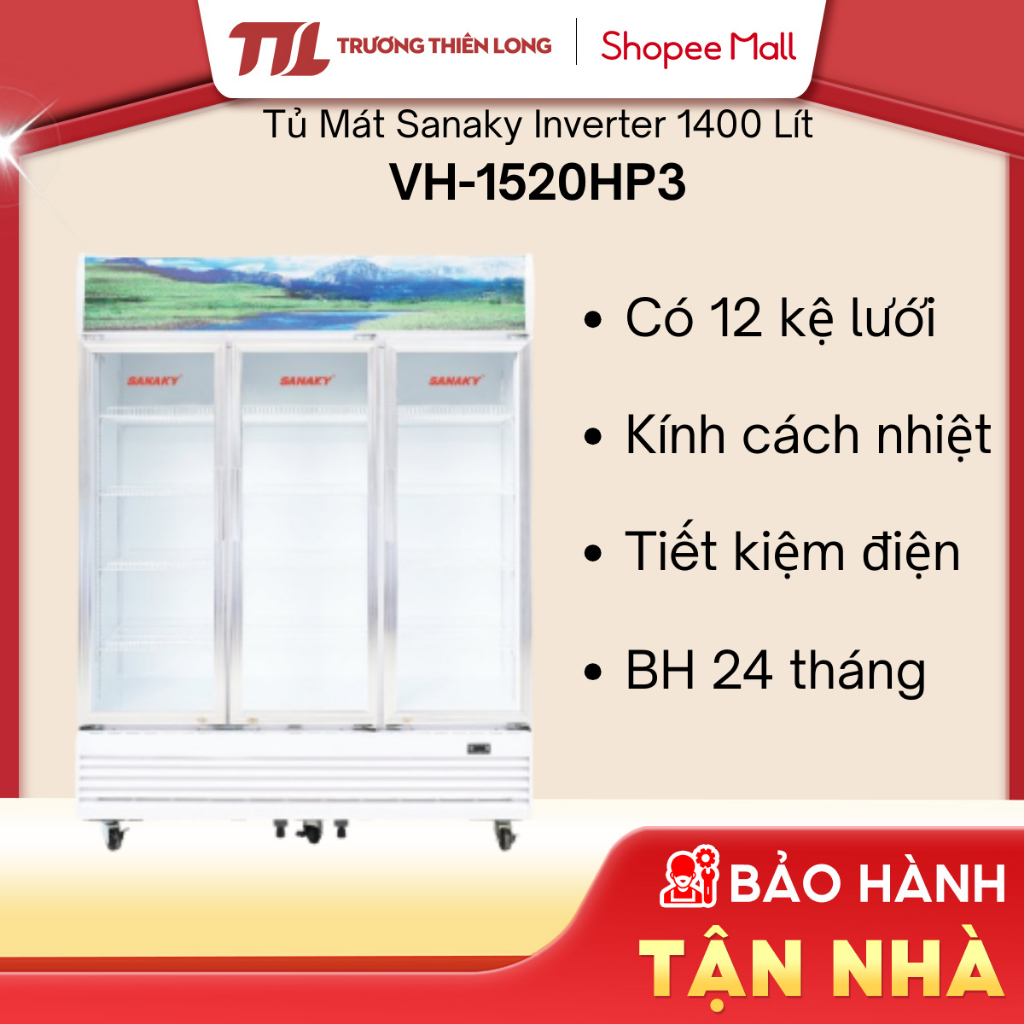 VH-1520HP3 - Tủ Mát Sanaky VH-1520HP3 Inverter [FREESHIP HCM]