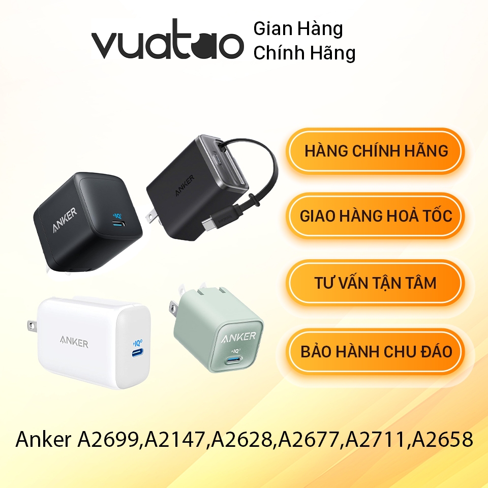 [NHIỀU MẪU] Củ Sạc Nhanh Anker - A2039,A2699,A2147,A2628,A2677,A2711,A2658,A121D