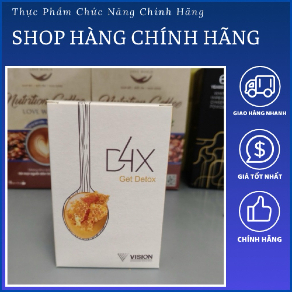 D4X Get Detox Vision - tăng cường đề kháng hộp 10 gói