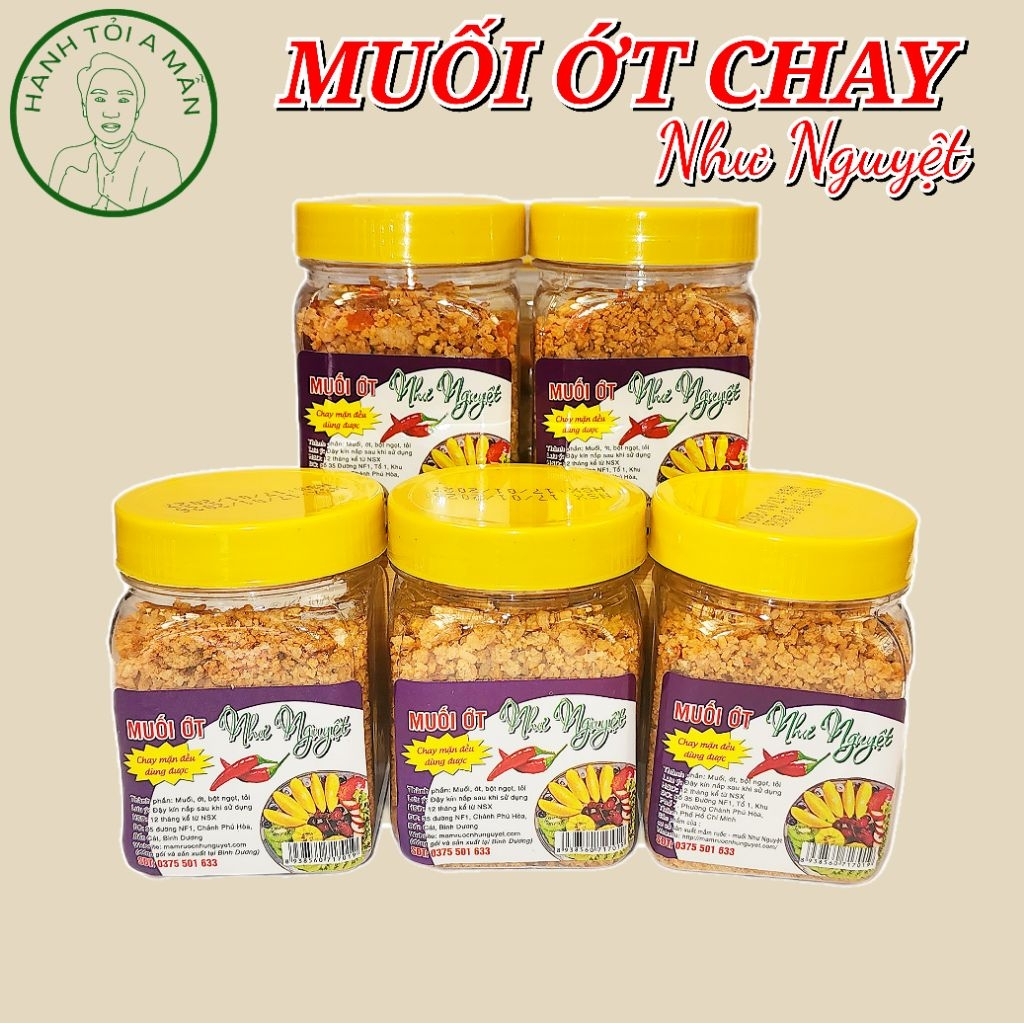 Muối Ớt Chay Như Nguyệt - Muối Ớt Ngon, Chay Mặn Đều Dùng Được - Muối Ớt Chấm Trái Cây Ngon Xoài Cóc