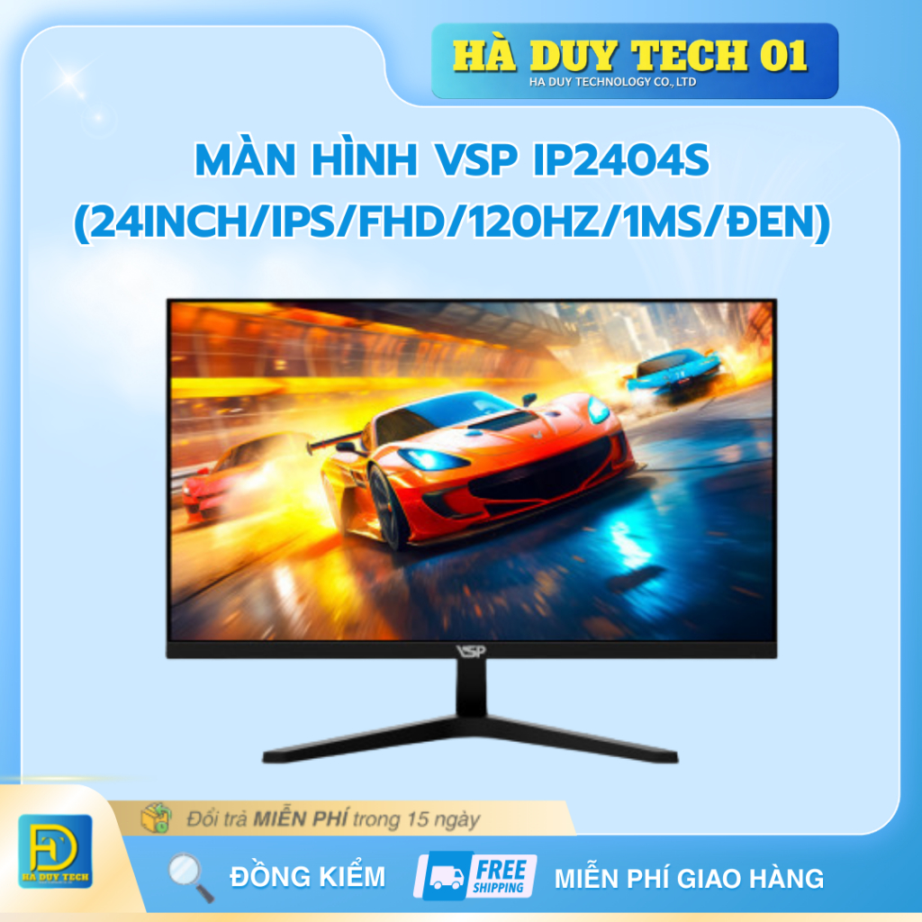 Màn hình VSP IP2404S (24inch/IPS/FHD/120Hz/1ms/Đen) - Cam Kết Chính Hãng - BH 36T - Ha Duy Tech