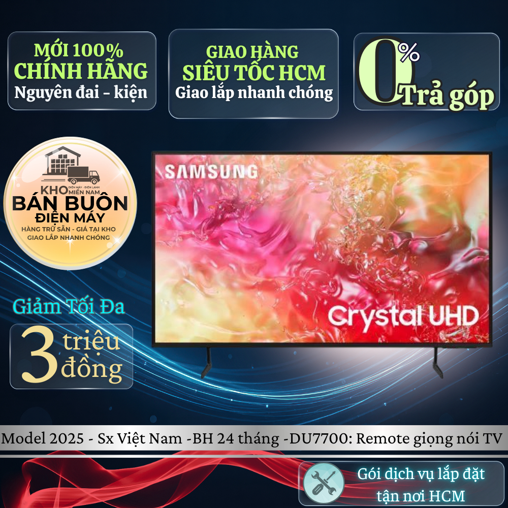 43DU7700 | 43DU7000 Smart Tivi Samsung 43 inch, 4K UHD, PurColor, Q-Symphony 43DU7700 | 43DU7000