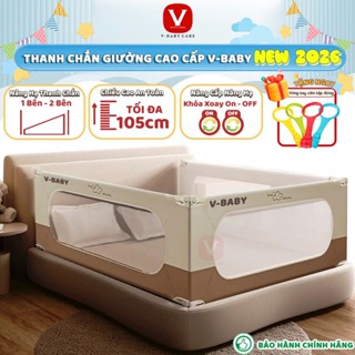 Thanh Chắn Giường Cho Bé V-BABY Có Khóa Thanh An Toàn N1S/N2 & N3 Gấp Gọn - 1 Thanh Chắn 1 Mặt