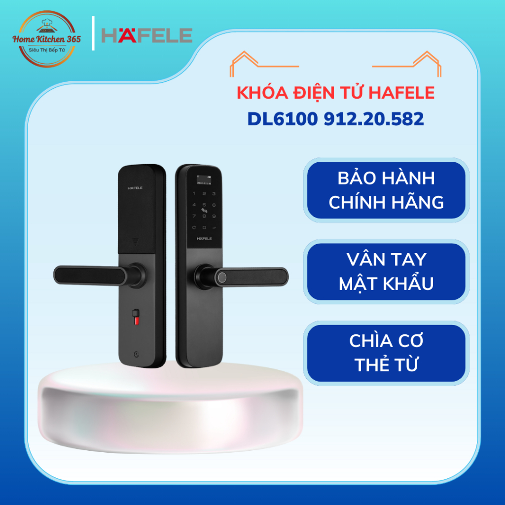 Khóa Vân Tay Hafele DL6100 912.20.582 | Khóa điện tử cao cấp Hafele