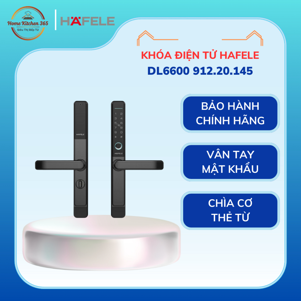 Khóa Vân Tay Hafele DL6600 912.20.145 | Khóa điện tử cao cấp Hafele