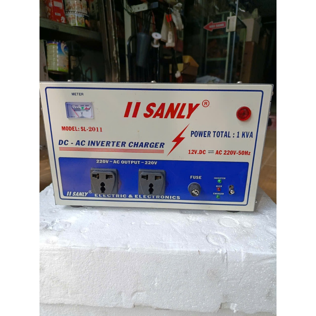 Máy đổi điện 12V DC ra 220v AC 1KVA - Sanly (xã  kho)
