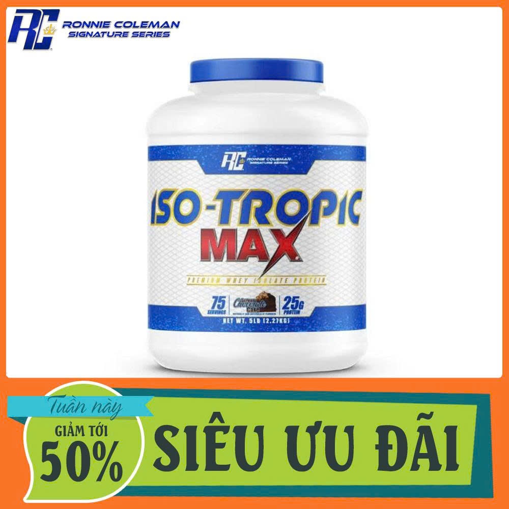 Whey Iso Tropic Max Ronnie Coleman 5lbs (75 lần dùng) 100% Whey Protein Isolate Tinh Khiết