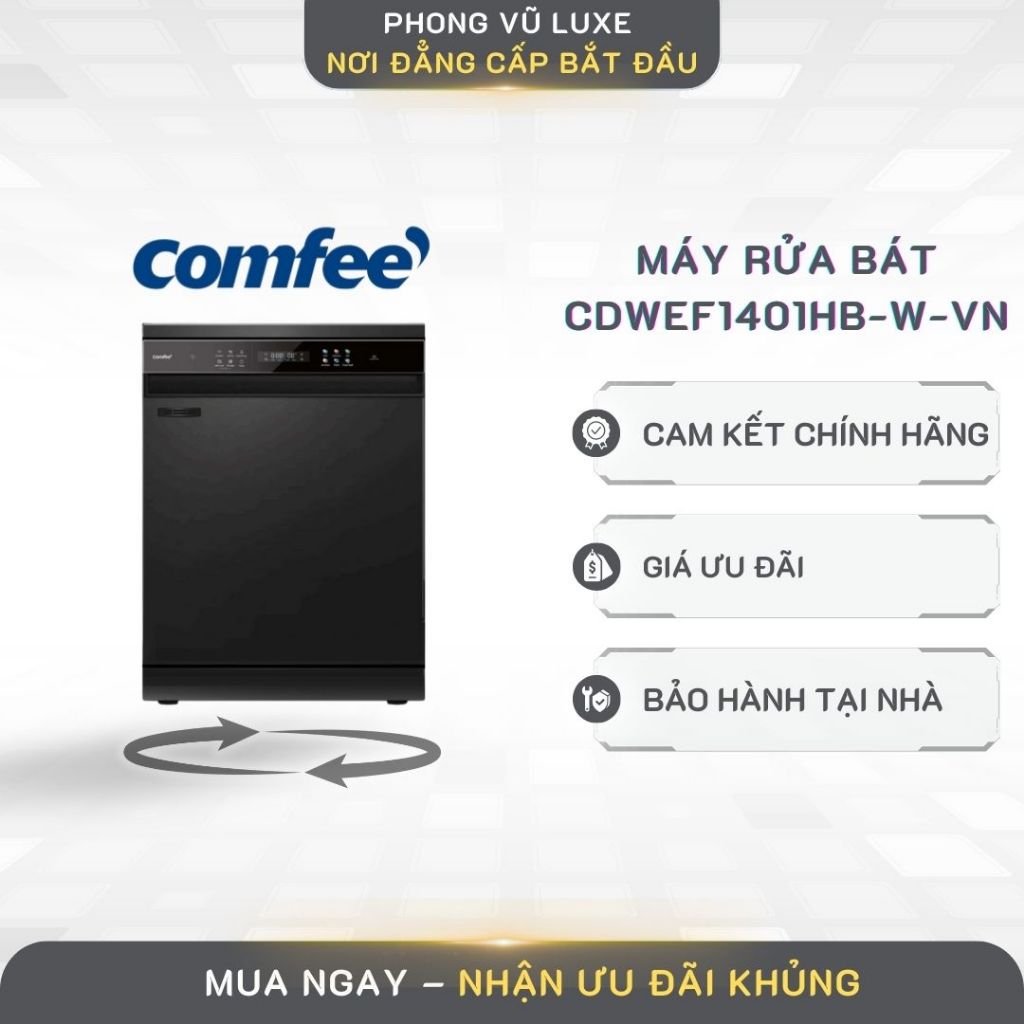 Máy rửa chén độc lập Comfee CDWEF1401HB-W-VN - Nấu Ăn Nhanh Gọn Và Hiệu Quả