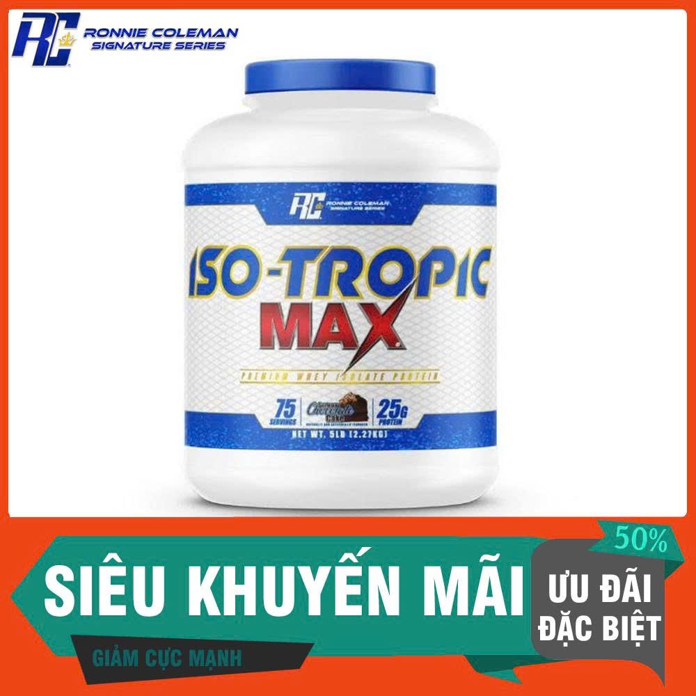 Whey Iso Tropic Max Ronnie Coleman 5lbs (75 lần dùng) 100% Whey Protein Isolate Tinh Khiết