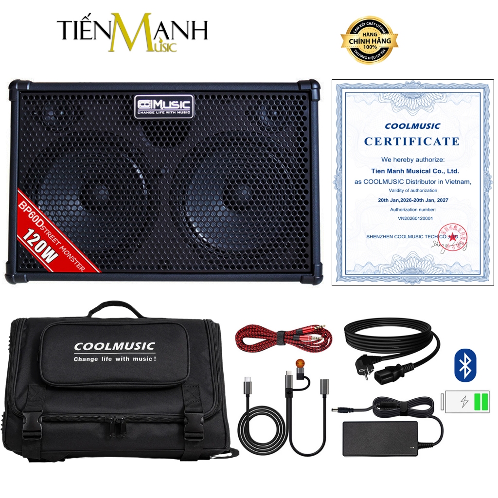 [Chính Hãng, Ver 2] Amply Guitar Acoustic Coolmusic BP60D OTG 120W - Loa Ampli Cool Music Amplifier 