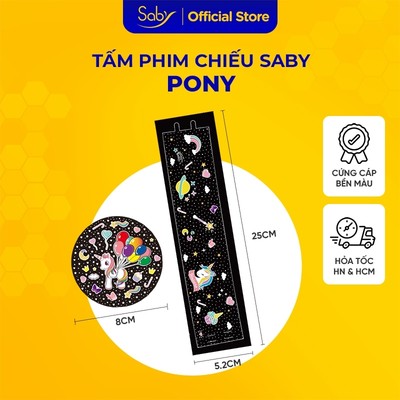 Tấm phim chiếu Saby hình Pony cho đèn ngủ chiếu sao Saby Dreamz và Saby Stories