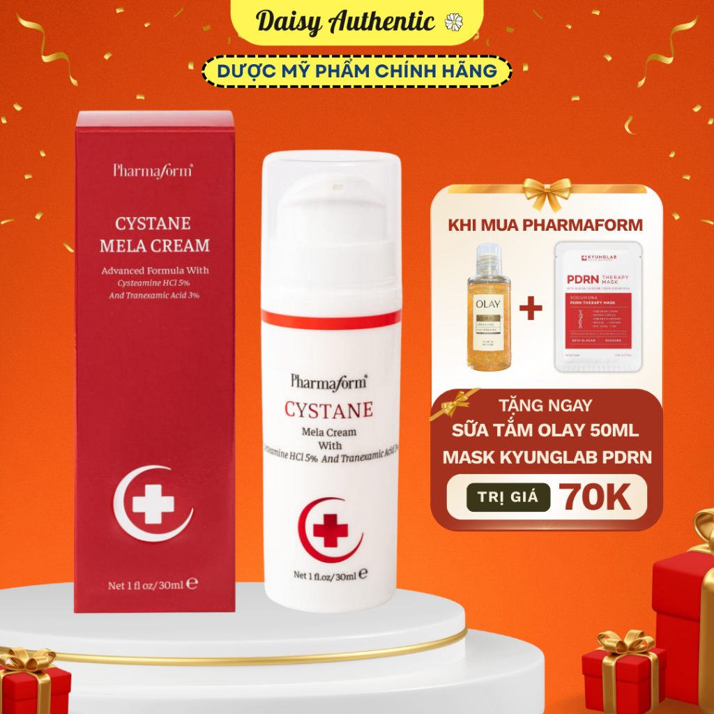 Kem dưỡng Pharmaform CYSTANE MELA Cream 30mL - Sáng da, cải thiện sắc tố | Daisy Authentic Beauty