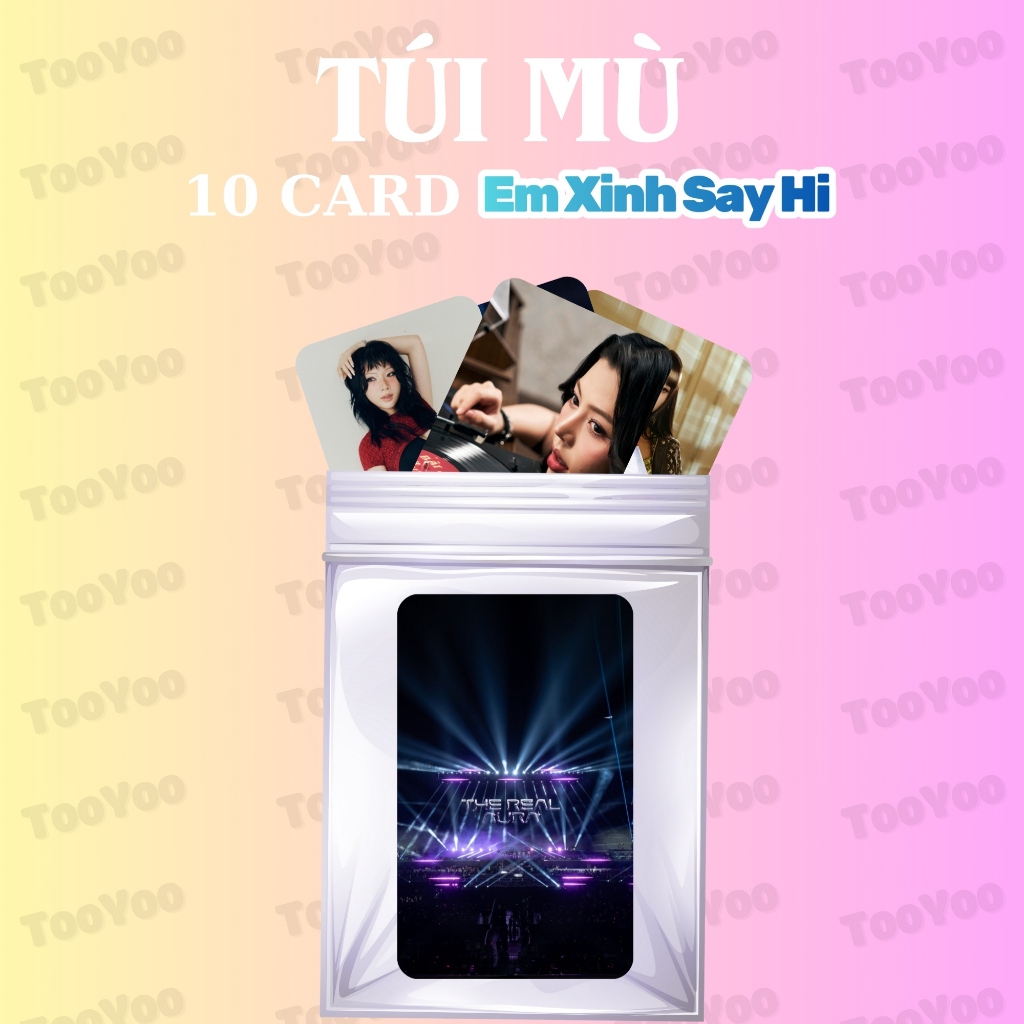 Túi mù gồm 10 card EXSH bo góc không trùng TooYoo CARD0016