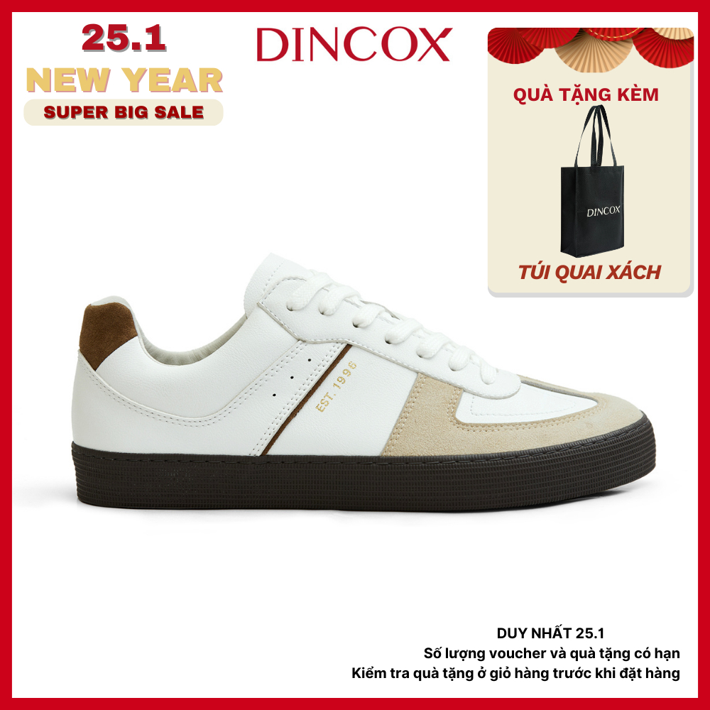 Giày Sneaker Da - GAT Shoes Nam Nữ DC36 White Dune Dincox Shoes