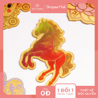 Phone Sticker Tài Lộc Vàng 24k (Chứa 0.002gram Vàng 24k) Huy Thanh Jewelry