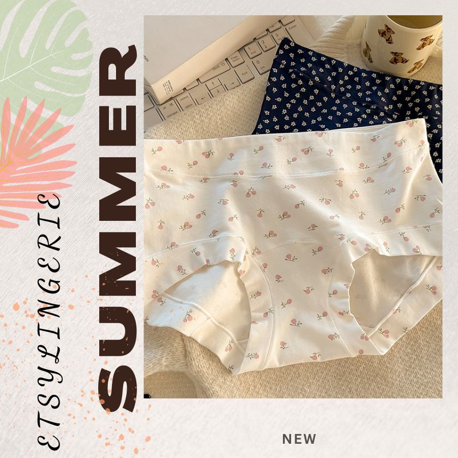 [Có big size] Etsy Lingerie Quần lót nữ Boxer nữ cotton su họa tiết nhí boxer nữ nhiều màu, quần chi