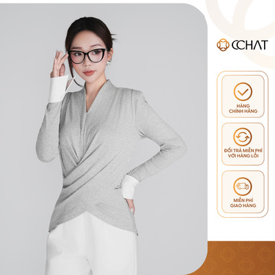 Áo Kiểu Nữ 𝐂𝐂𝐇𝐀𝐓 Dáng Suông Jolica Có Đệm Vai Chất Liệu Co Giãn Cao Cấp 25TDC2019OT