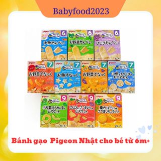 Bánh ăn dặm Pigeon Nhật Bản đủ vị cho bé từ 6m.
