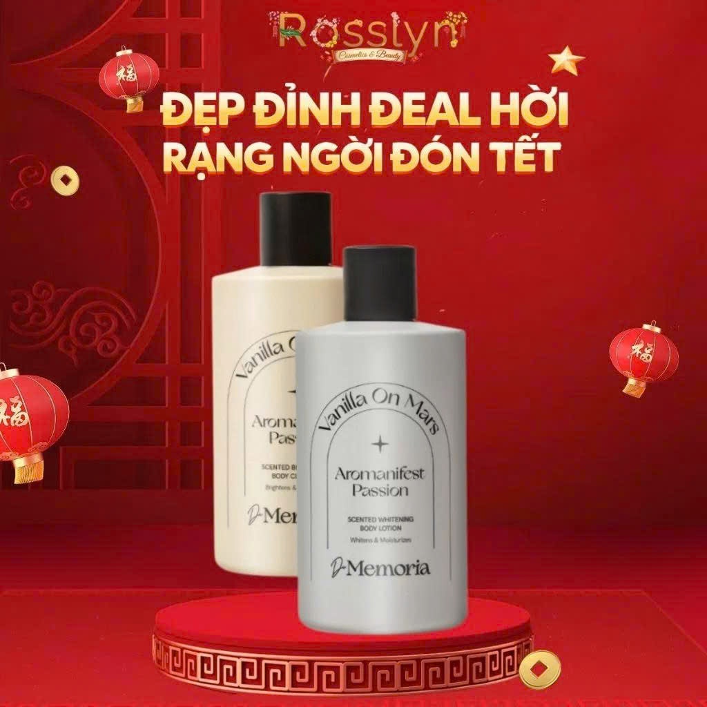 Sữa Tắm Và Dưỡng Thể Trắng Da Hương Nước Hoa Thư Giãn De Memoria 300ml/chai