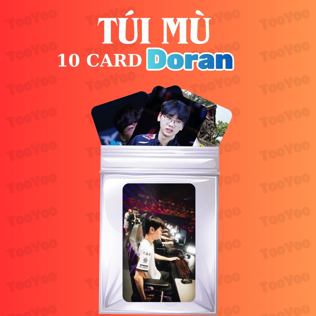 Túi mù gồm 10 card Doran bo góc không trùng TooYoo CARD0090