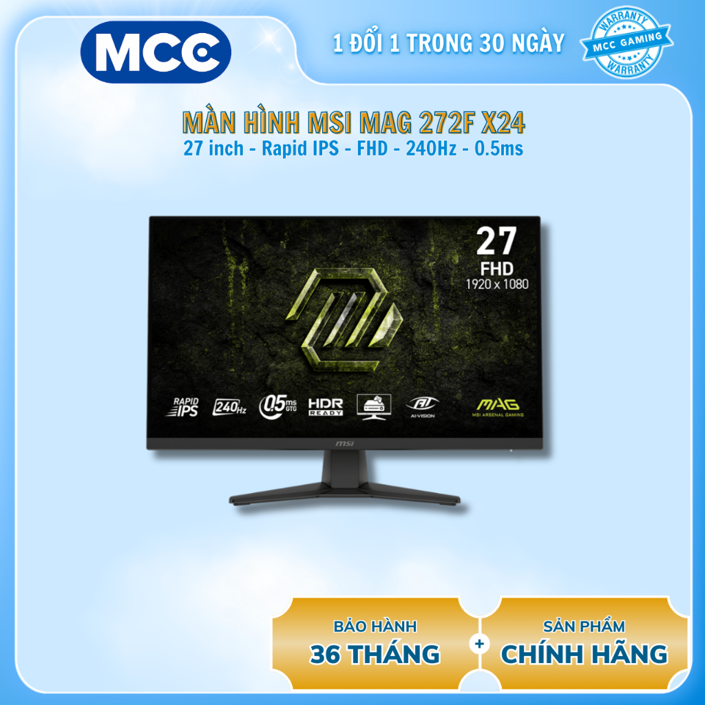 Màn Hình MSI MAG 272F X24 (27 inch - IPS - FHD - 240Hz - 0.5ms)