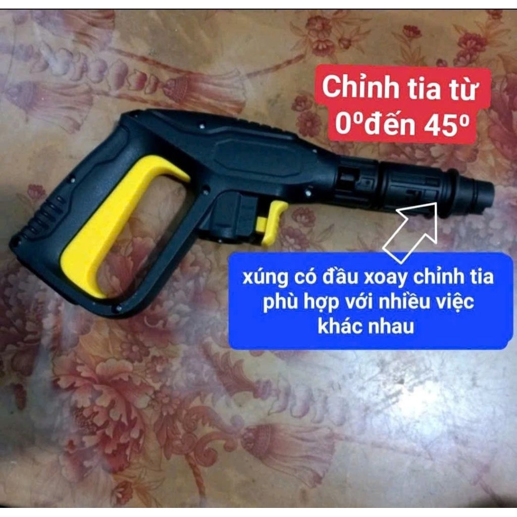 Súng rửa cho máy rửa xe bosch + dây 14 mét vòi xịt áp lực bosch,  súng xịt rửa xe bosch, tay xịt rửa