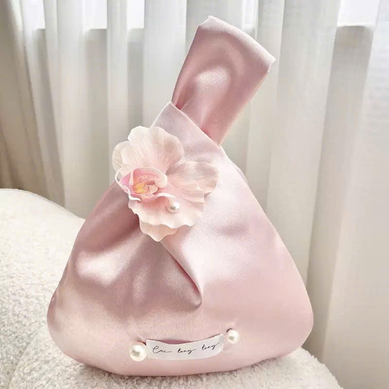 Túi Lụa Cầm Tay Hoa Lan Ngọc Trai – Túi Nữ Phong Cách Tiểu Thư | Dự Tiệc – Quà Tặng - Chụp Ảnh Áo Dài, Ảnh Tết